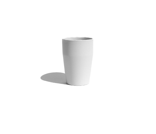 Tall Cup - White on White