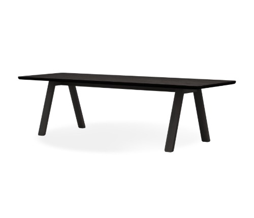 테이블 스텔비오 W220cm/블랙 그레인