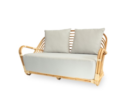 Charlottenborg Sofa 2 Seater - Natural with Grey Cushion