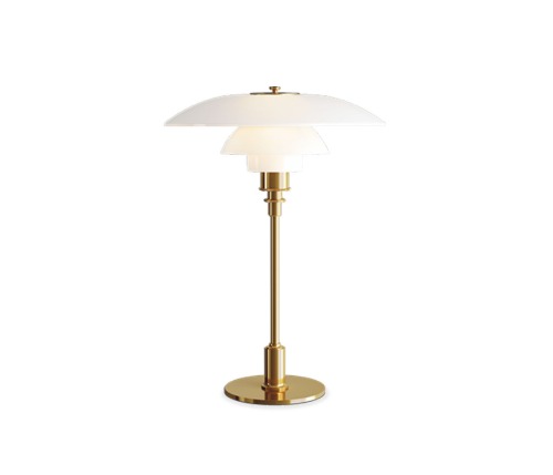PH 3½-2½ Glass Table lamp_Brass