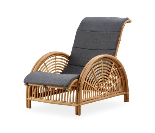 Paris Chair - Natural with Dark Grey Cushion